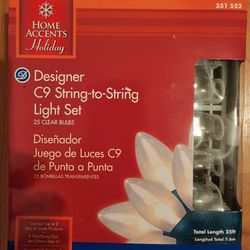 Home Accents Holiday/Designer C9 String To String LIGHT Set
