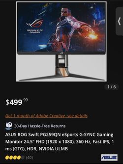 Monitor Gaming ASUS ROG Swift PG259QN (24.5'' - 1 ms - 360 Hz