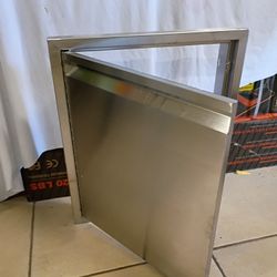 Outdoor Kitchen Doors 18W x 21H Inch Horizontal Handle Right Open Single BBQ Access Door,  Stainless Steel for Outdoor Kitchen Cabinet Grill Statio