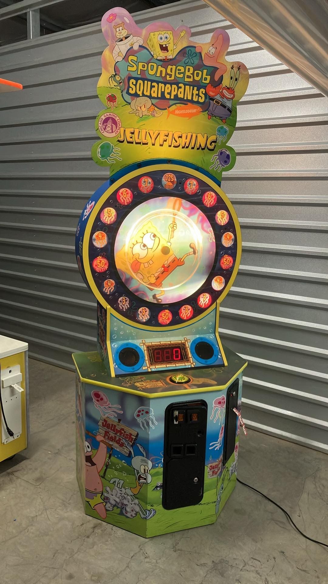 SpongeBob Jellyfishing SEGA Redemption Arcade Game! Money Maker! $449 Use hand-I-coordination to stop SpongeBob to try to win the most points! Needs