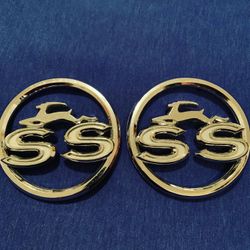 1963 impala ss quarter emblems set