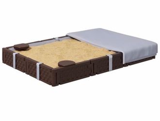 Qaba Kids Sandbox with Cover 73" x 47"x 9"