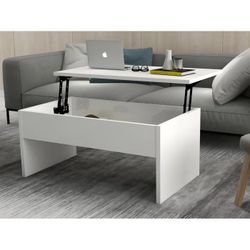 White Coffee Table With Storage