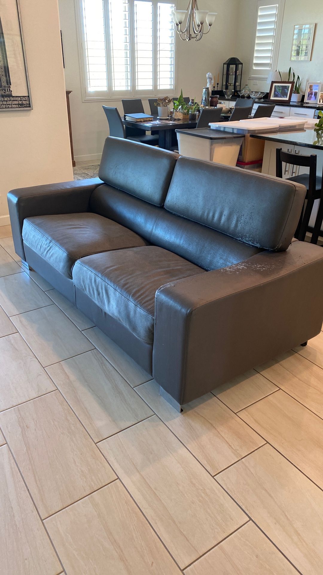 Grey Couch And Large Chairs