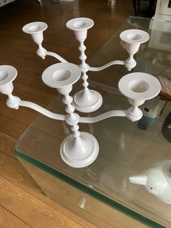 Vintage Candle holders 8 inches high / 10 inches wide (2)