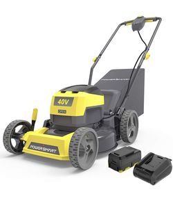 17-inch Push Cordless Lawn Mower, 40V 4Ah Electric Powered Lawn Mower with 2800 RPM, 5 Adjustable Heights (1.18''-3.0'' ), Batt