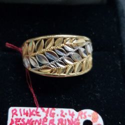14k 2 Tone Designer Ring By NC