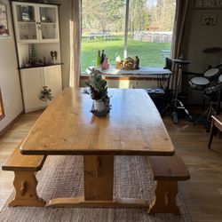 Rustic Table And Benches 