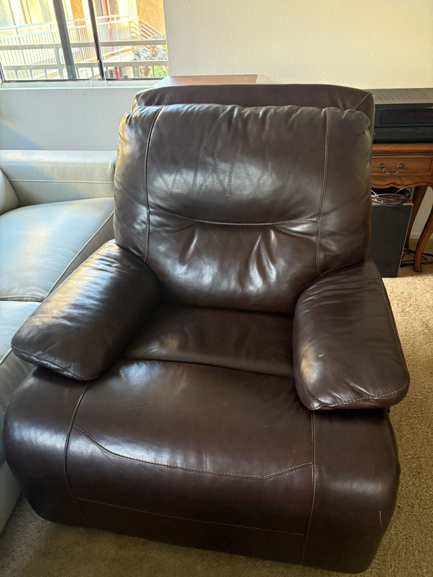 Recliner Leather Brown