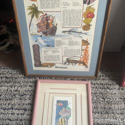 P BRENT FRAMED ART PRINT FISH TROPICAL SEA OCEAN SIGNED '89 