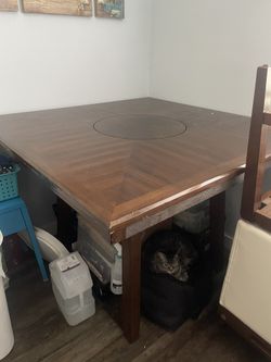 Wooden Dining Table With Chairs