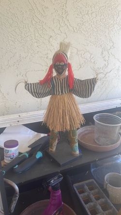 Vintage handmade medicine man figure