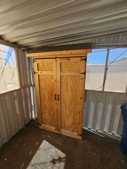Wooden Storage Cabinet with Double Doors