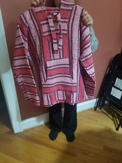 Mexican sweater soft colors size large for men or women