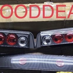 #26 88-1991 Honda Civic Hatchback 3-Door Black Tail Light Set Pair Taillight Lamp