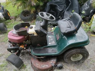 2 Ridinv Mowers Bothone Is A Poulan Pro The Other A Crafsman They Both Mow  Q Needs A Tire Other One Needs Air Need Gone I Have Hood  And The Mowing D