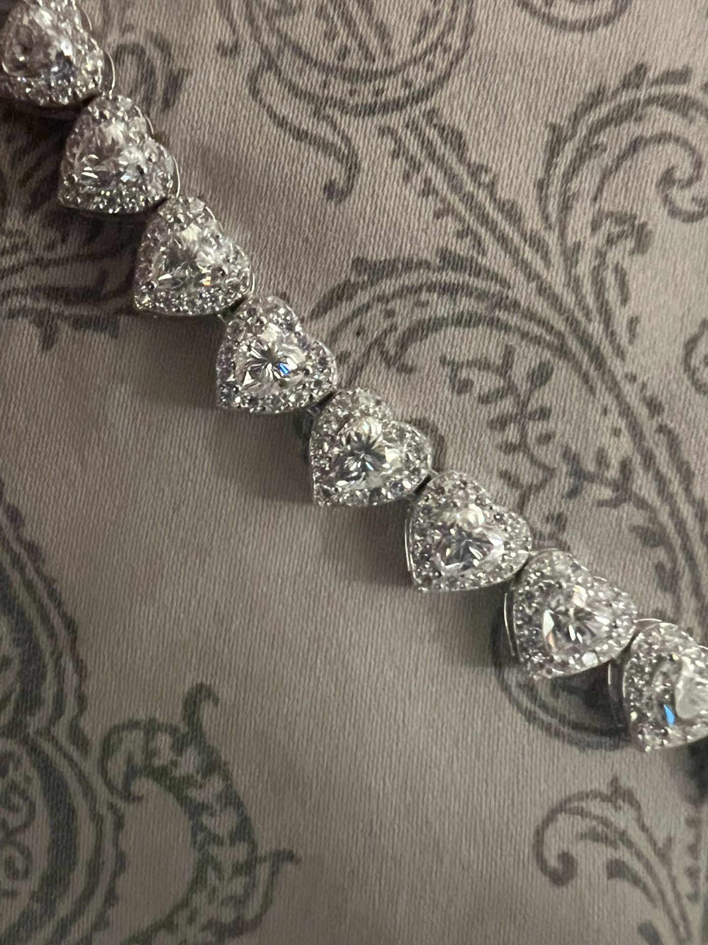Moissanite Heart 925 Silver Necklace 