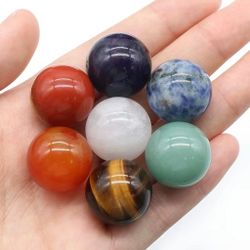 7PCS Natural Stone 12mm Set – Chakra Healing Crystal Ornaments