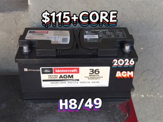 AGM Car Battery Group Size 49/H8