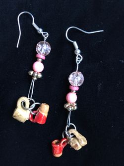 Miniature ceramic mugs earrings