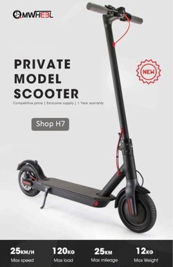 Qmwheel H7 Electric Scooter Folding Electric Scooter for Commuting & Travel 350W-15MPH-range 20miles-