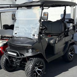 MATTE BLACK! 2026 Denago Nomad XL Lifted Lithium Street Legal LSV Golf Cart