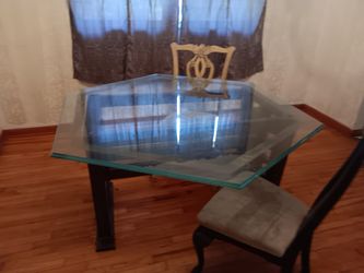 Glass & Wood Table