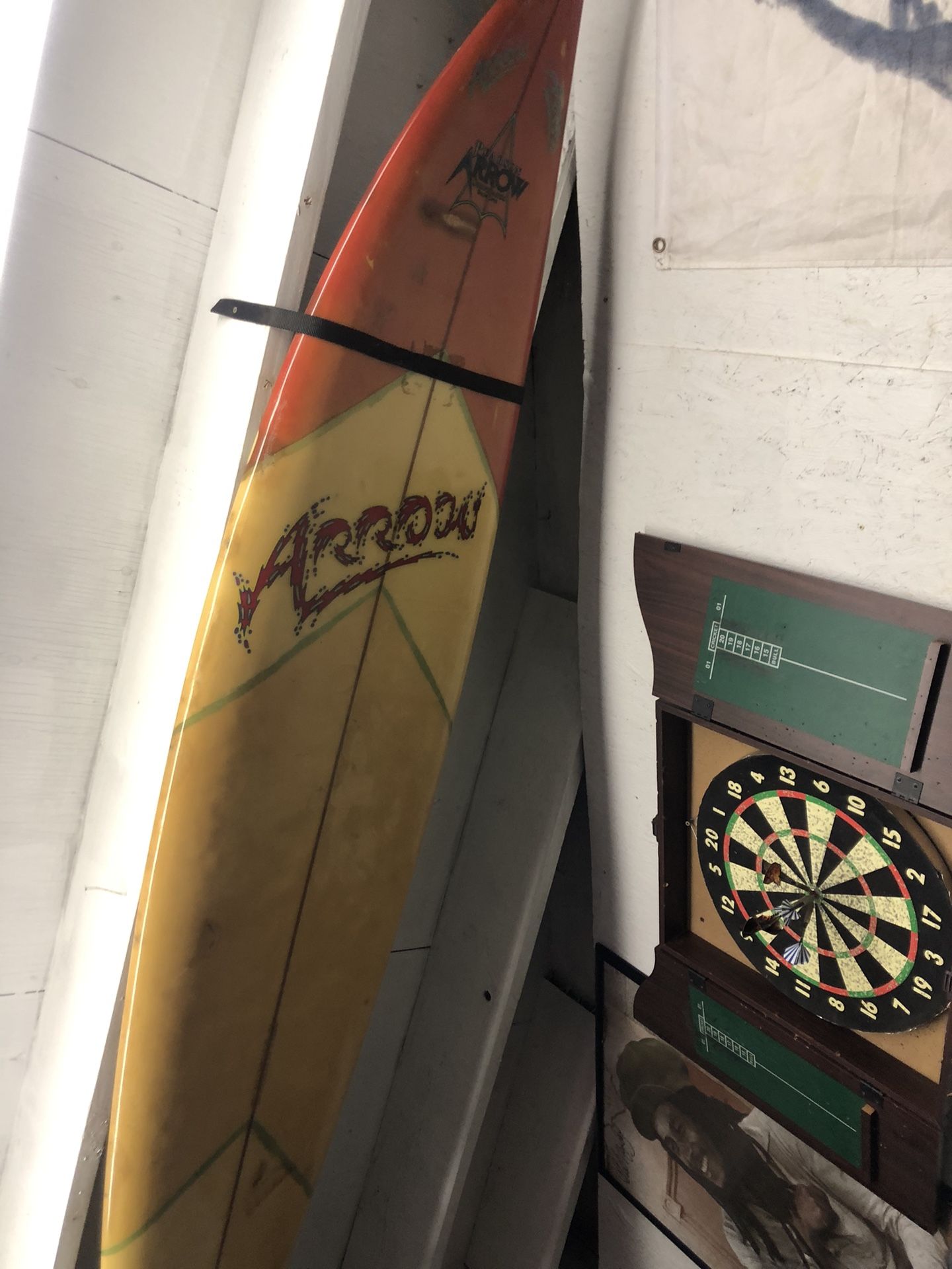 Vintage Pearson Arrow Surfboard With Glass Ons