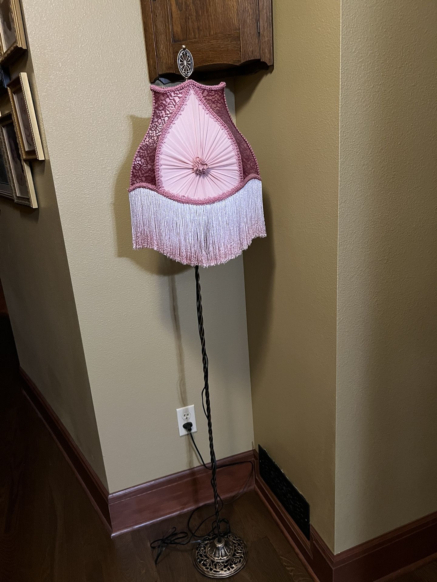 Vintage Floor Lamp With Victorian Style Shade