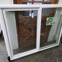 Vinyl White Sliding Window 59 1/2" X 47 1/2" High