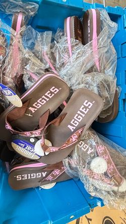 Texas A&M Aggies Flip Flops – NEW – $15 Each