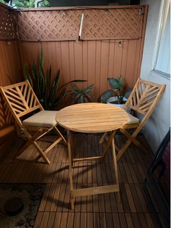 3 piece Acacia Folding Patio Set
