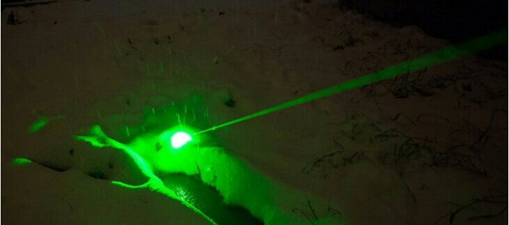 High beam laser pointer
