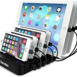 Kavalan 7 Port USB Smart Phone Charging Station Dock Organizer


