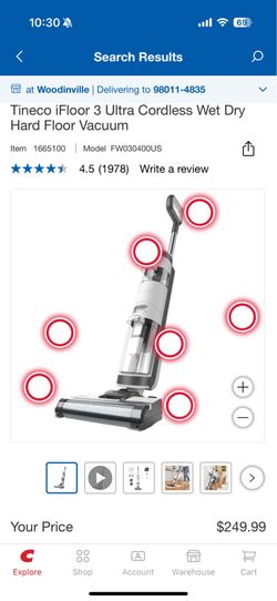 Tineco iFloor3 Ultra Cordless Wet Dry Hard Floor Vacuum