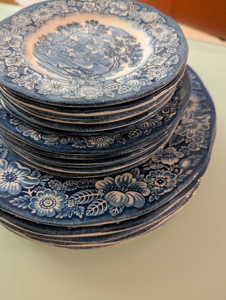 Staffordshire Liberty Blue Dishes