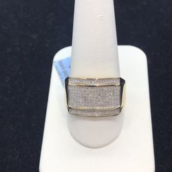 Gold 10k Diamond Ring New 