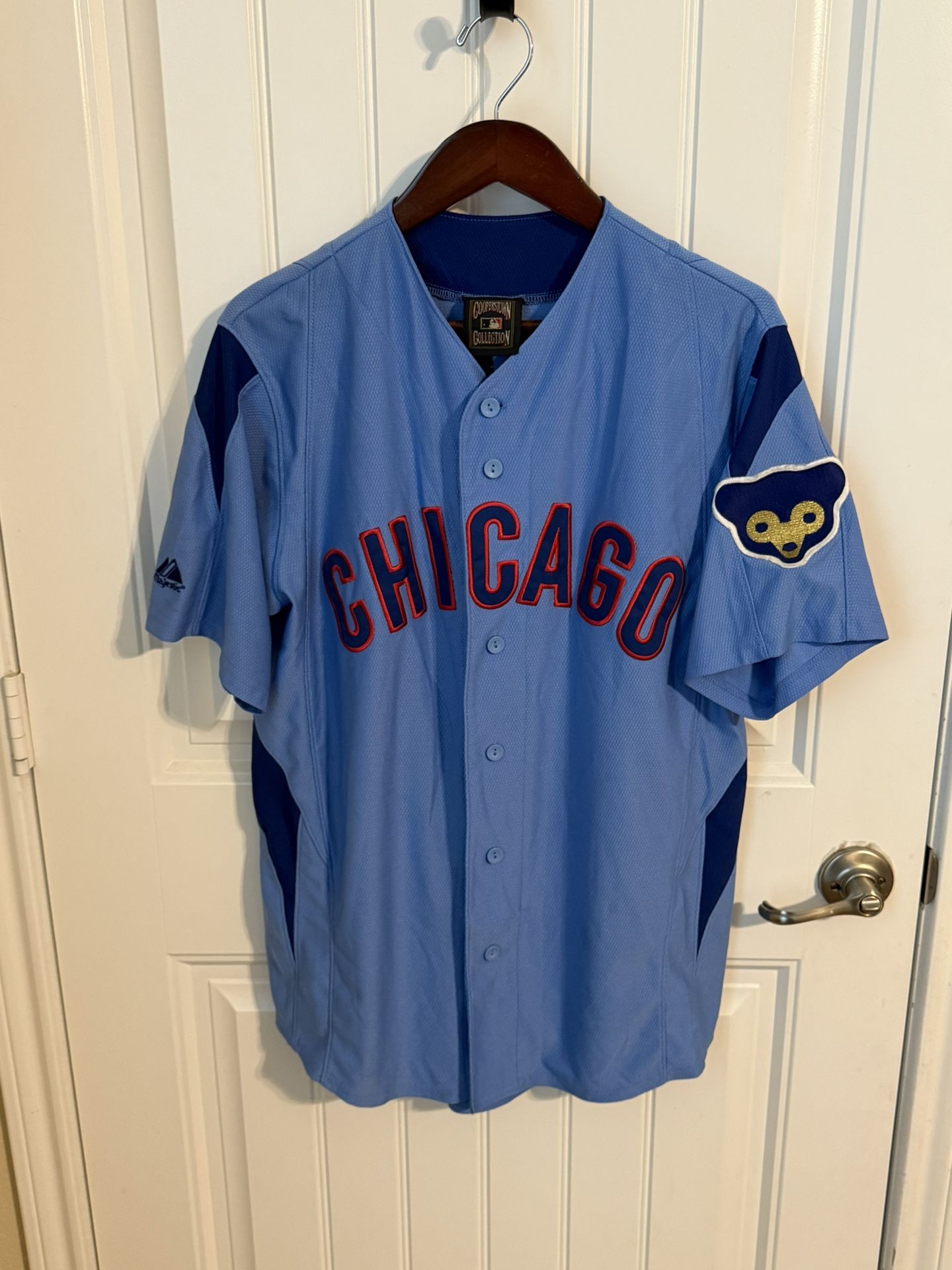 Chicago Cubs Majestic Cooperstown Collection Blue Jersey Size Med. Sandberg #23
