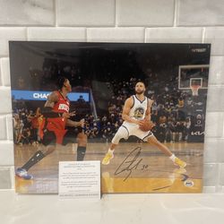 Steph Curry GOLDEN STATE WARRIORS Signed Autographed 11X14 PHOTO WITH ACA COA