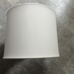 White Fabric Lampshade 10.75” Long  X14” Wide.  In San Francisco