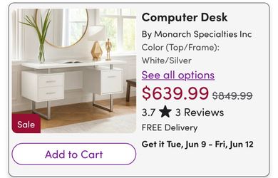 Desk, office desk and chair