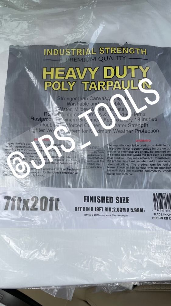 Heavy Duty Tarp Lona Waterproof New!