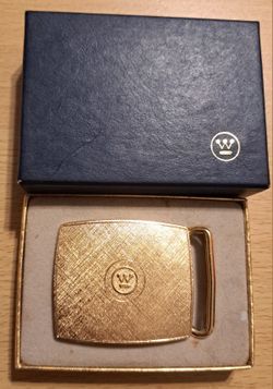 Westinghouse Electric Corp. 10 Years Service Commemorative Belt Buckle by Anson