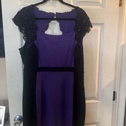 XL Purple/black Dress