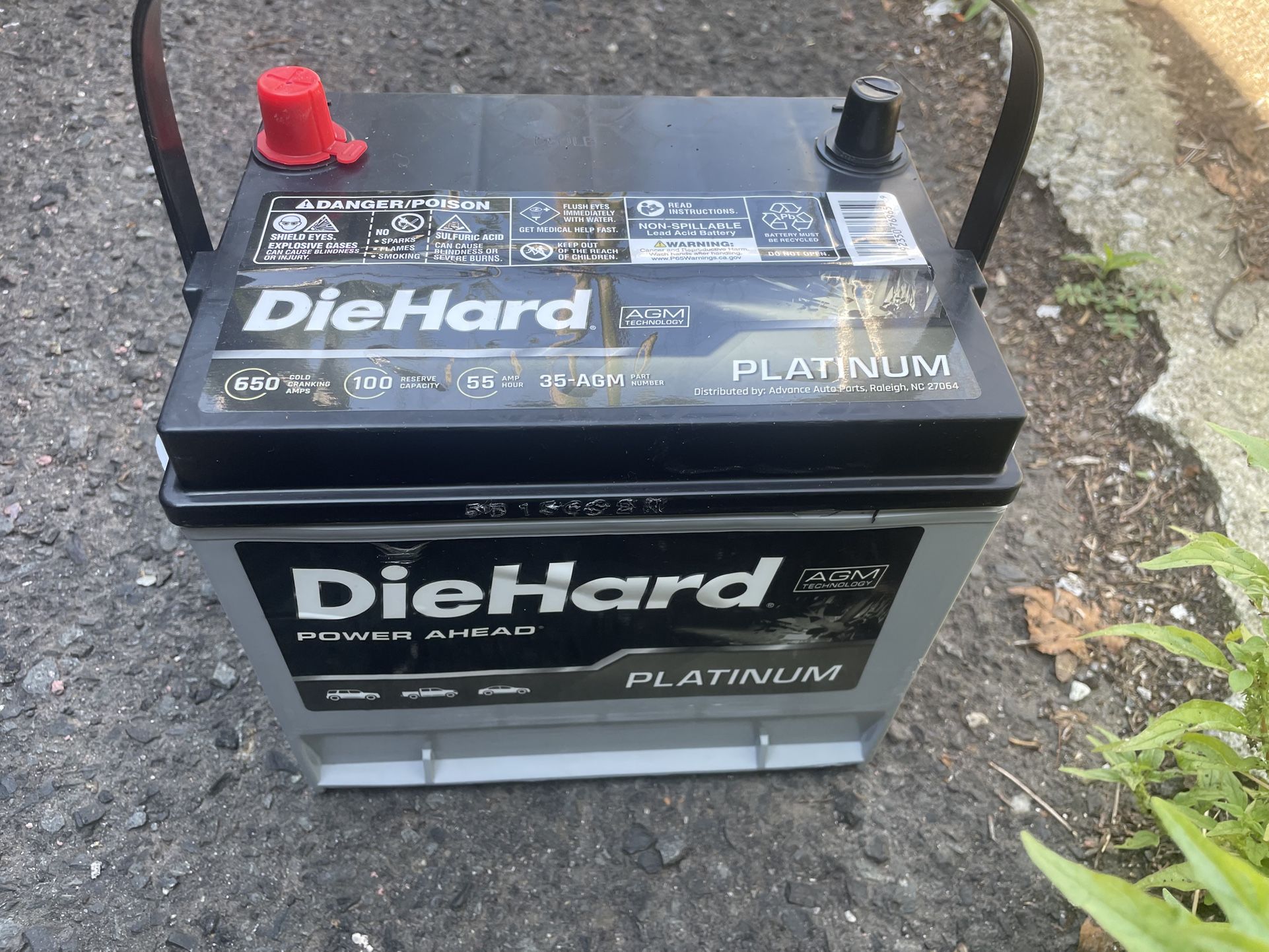 35 agm Platinum Die Hard Battery