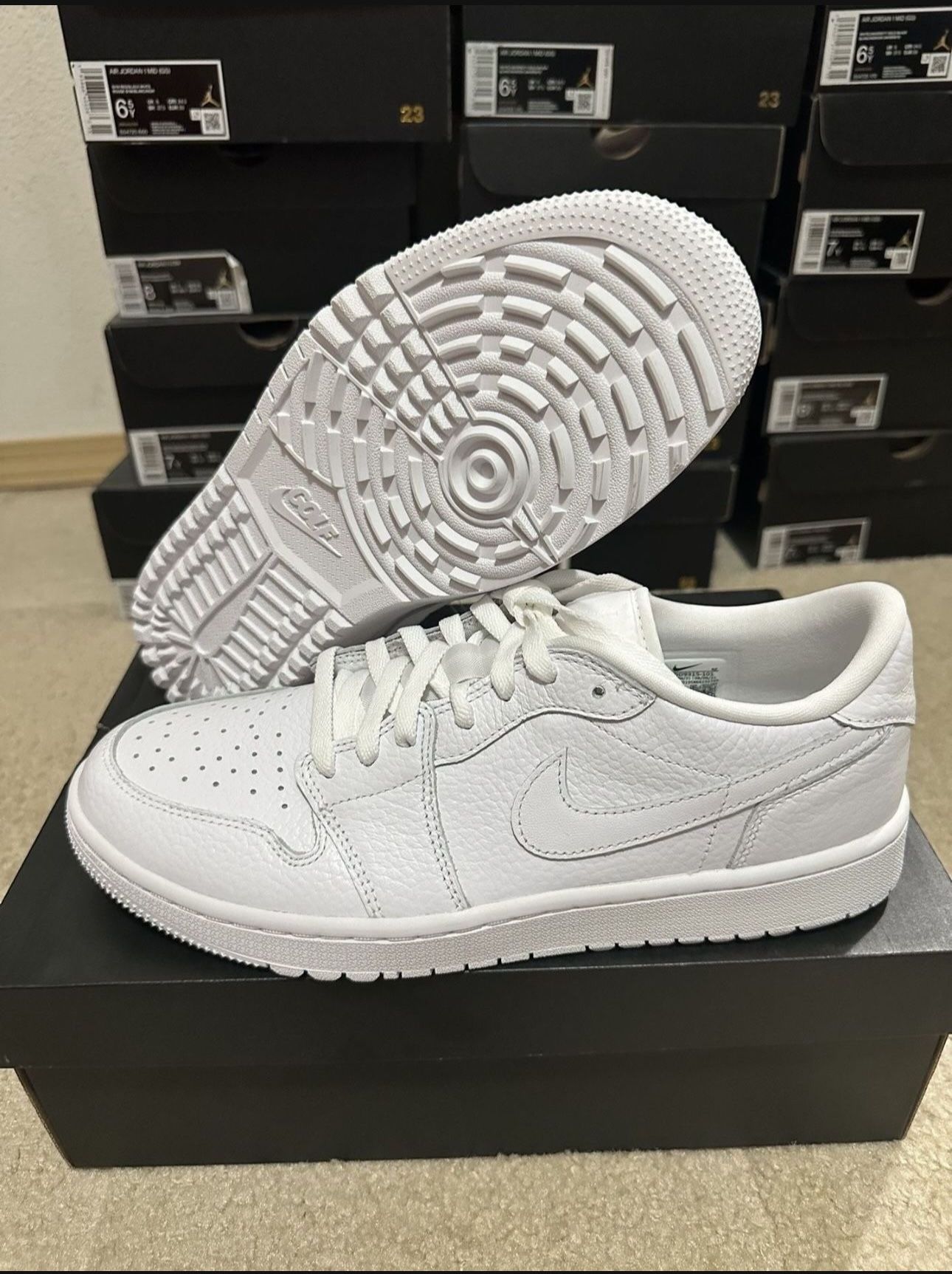 Air Jordan Retro 1 Low Golf “Triple White DD9315-101 Size 10 Brand New