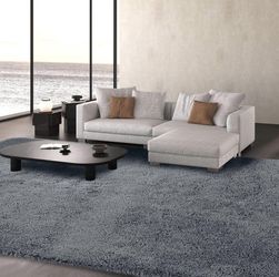 Fluffyrug 10x14 Gray Large Area Rug