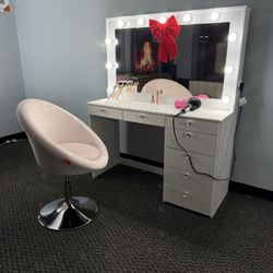 White Make Up Vanity- Chair Not Included