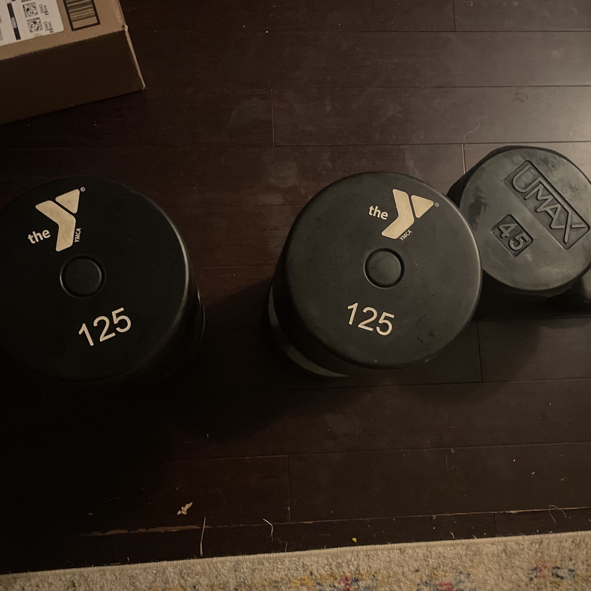 Two sets of dumbbells
