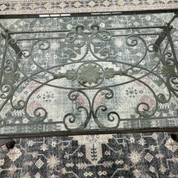 Large Wrought Iron Coffee Table